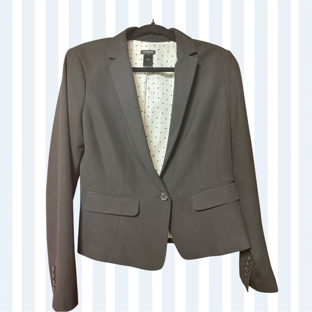 Ann Taylor Black Structured Blazer
